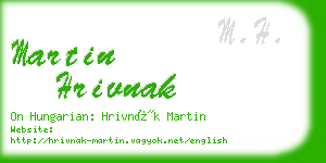 martin hrivnak business card